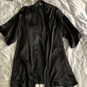Victoria’s Secret black satin robe